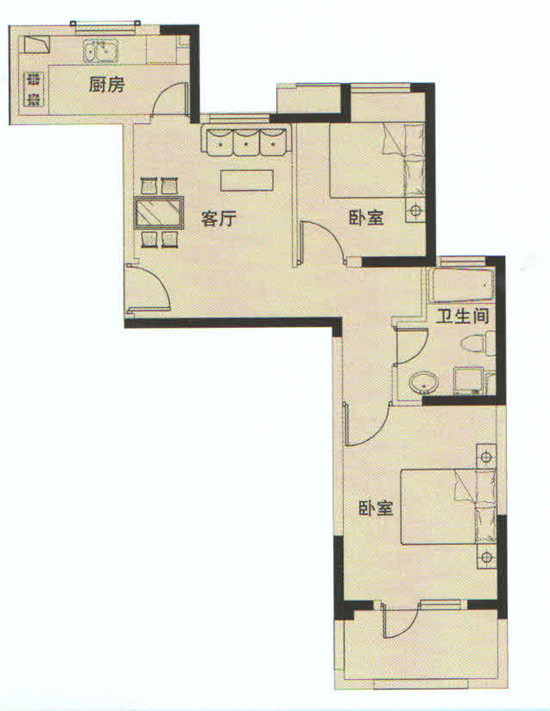 新江湾尚景园——二室户房型